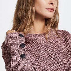 Rag and bone julibee crop Metellic Sweater Large